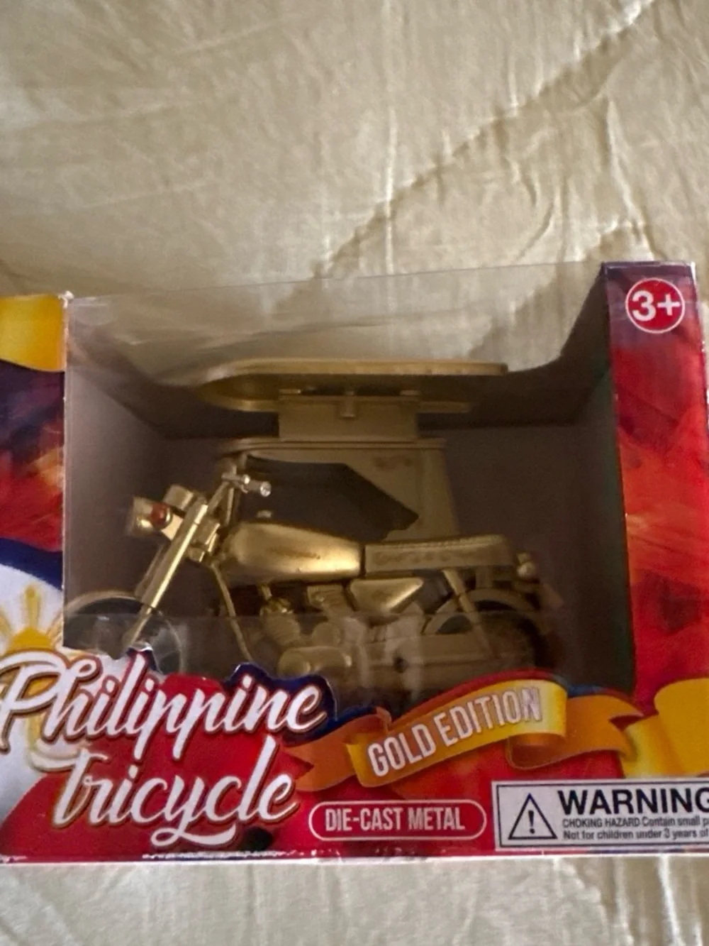 Gold Philippine Tricycle Die-Cast Toy - Gold Edition